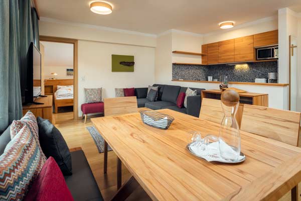 Familien- & Naturhotel Darrehof | Naturwohnung Königskerze | Wohnküche