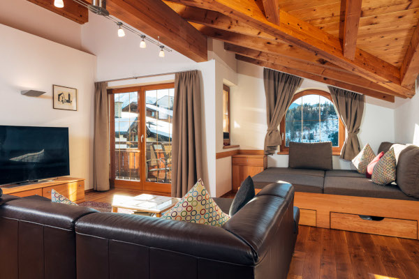 Familien- & Naturhotel Darrehof | Naturwohnung Sanddorn | Wohnraum