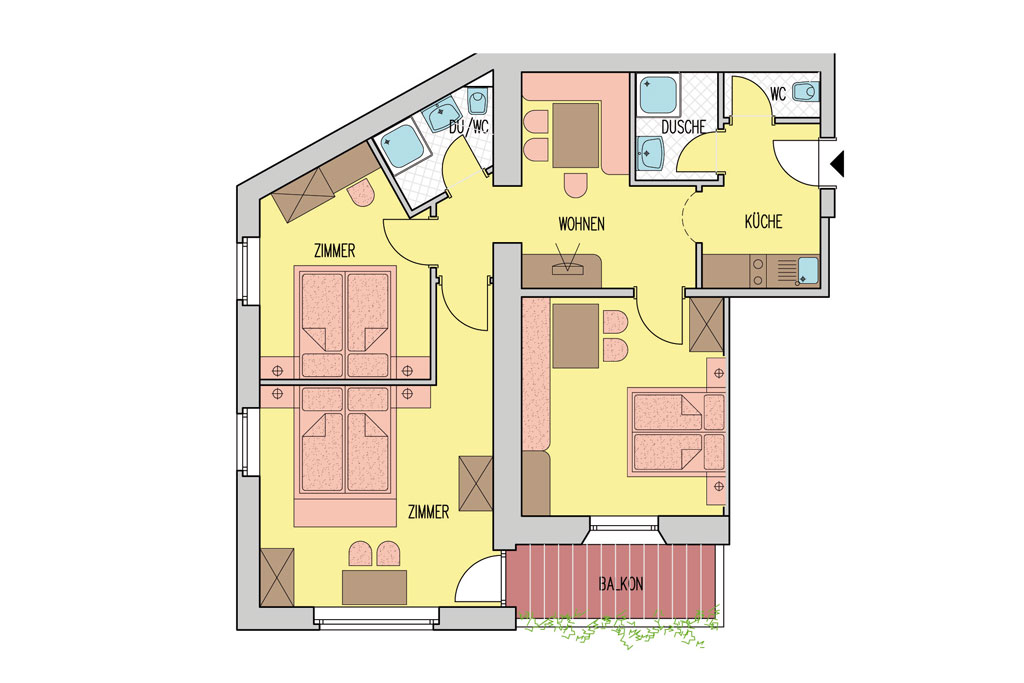 Haus Greiter | Grundriss Naturwohnung Linde Haus Greiter | Grundriss Naturwohnung Linde