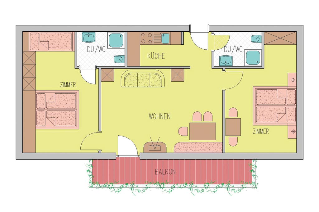Familien- & Naturhotel Darrehof | Grundriss Naturwohnung Königskerze Familien- & Naturhotel Darrehof | Naturwohnung Königskerze