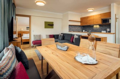 Familien- & Naturhotel Darrehof | Naturwohnung Königskerze | Wohnraum